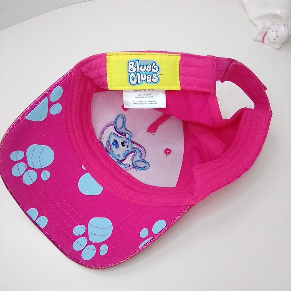 Blue's Clues🌺Kids Pink Embroidered Glitter Cap| Dog Heart Front - Picture 3 of 6